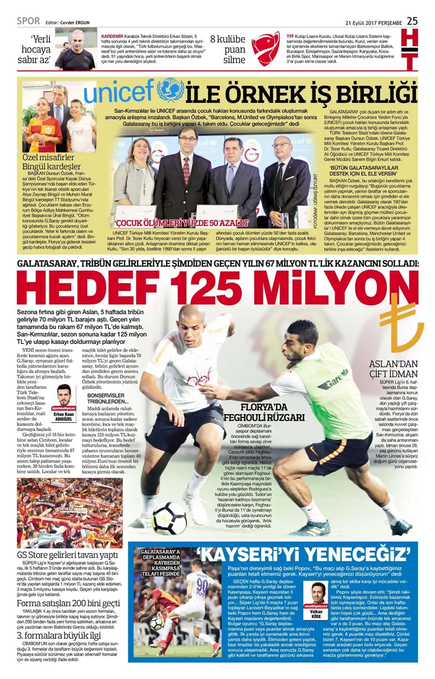 Günün spor gazeteleri (21 Eylül 2017) 15