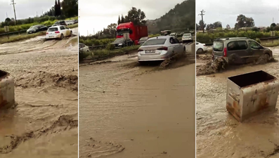Ege’de sağanak: Aydın’da yollar göle döndü