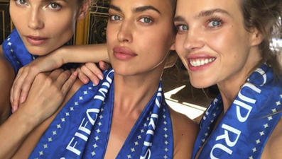 Irina Shayk'tan Dünya Kupası'nda Rusya'ya 'üstsüz' destek