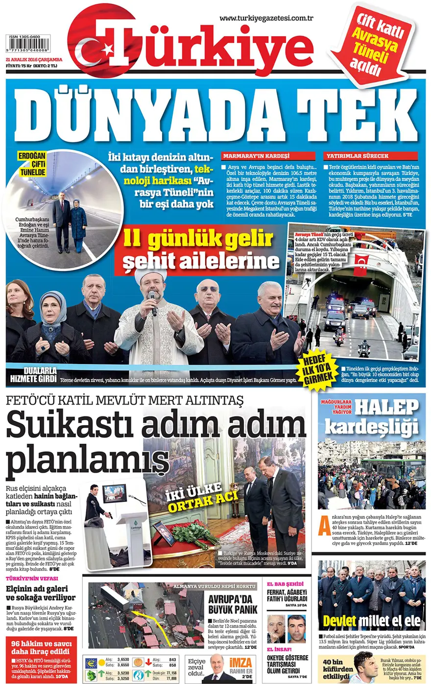 Günün gazete manşetleri - 21 Aralık 2016 4