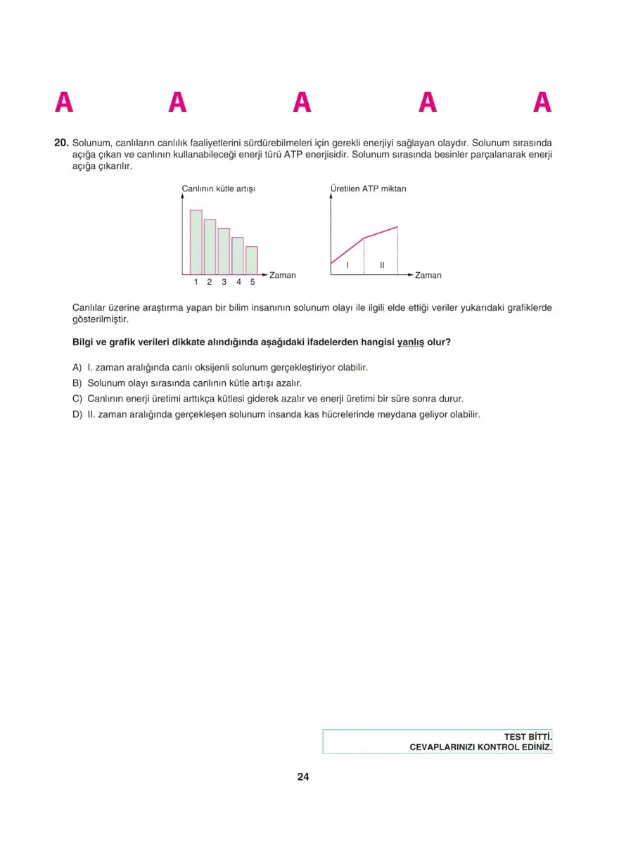 Uğur Okulları LGS deneme sınavı (Sayısal bölüm) 23