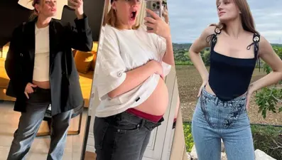 Gizem Karaca'dan karnı burnunda yeni poz