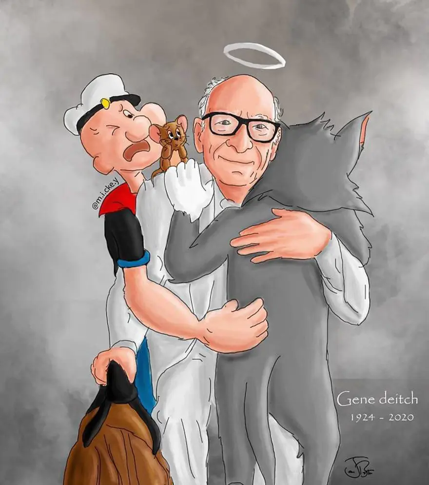Tom ve Jerry, Temel Reis'in çizeri GeneDeitch'in ölümünün ardından sanatçılardan saygı duruşu nitelikli çizimler 
