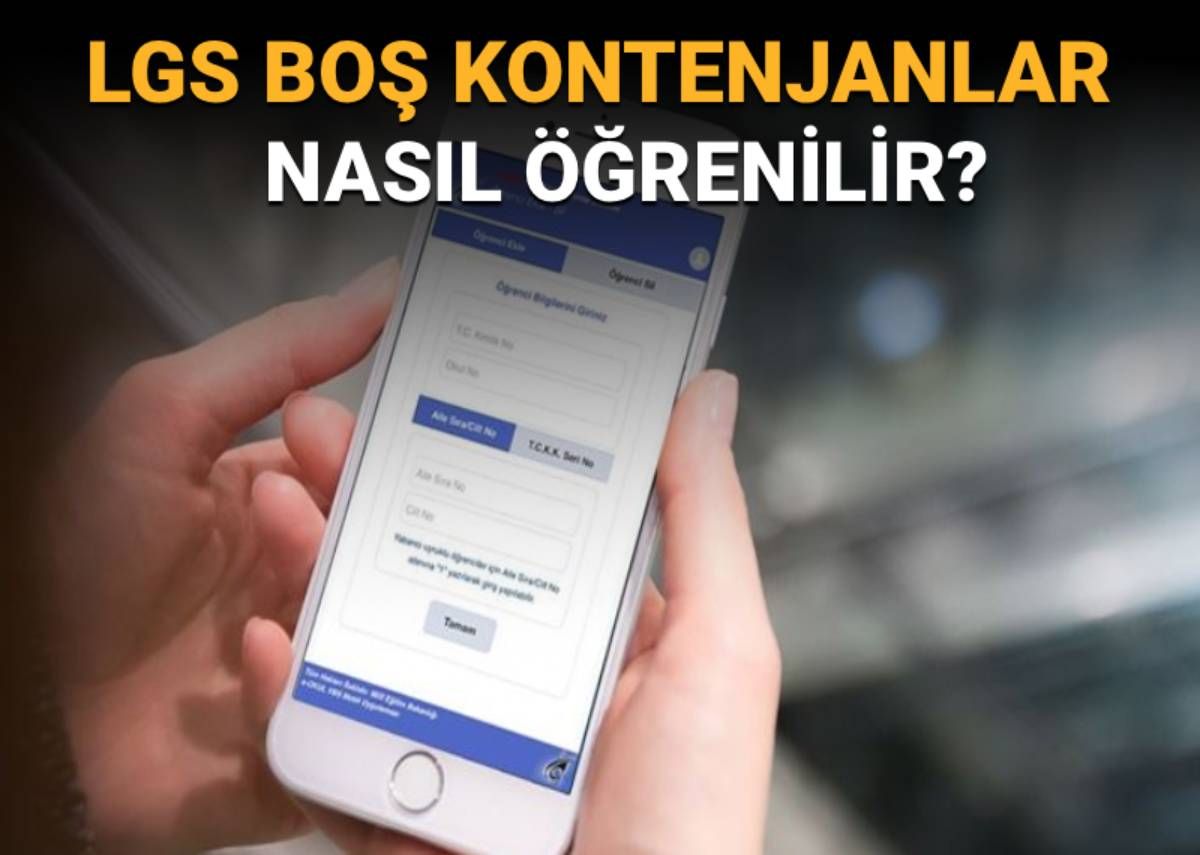 LGS boş kontenjanlar ve taban puan nasıl öğrenilir?  e-Okul lise boş kontenjanları sorgulama