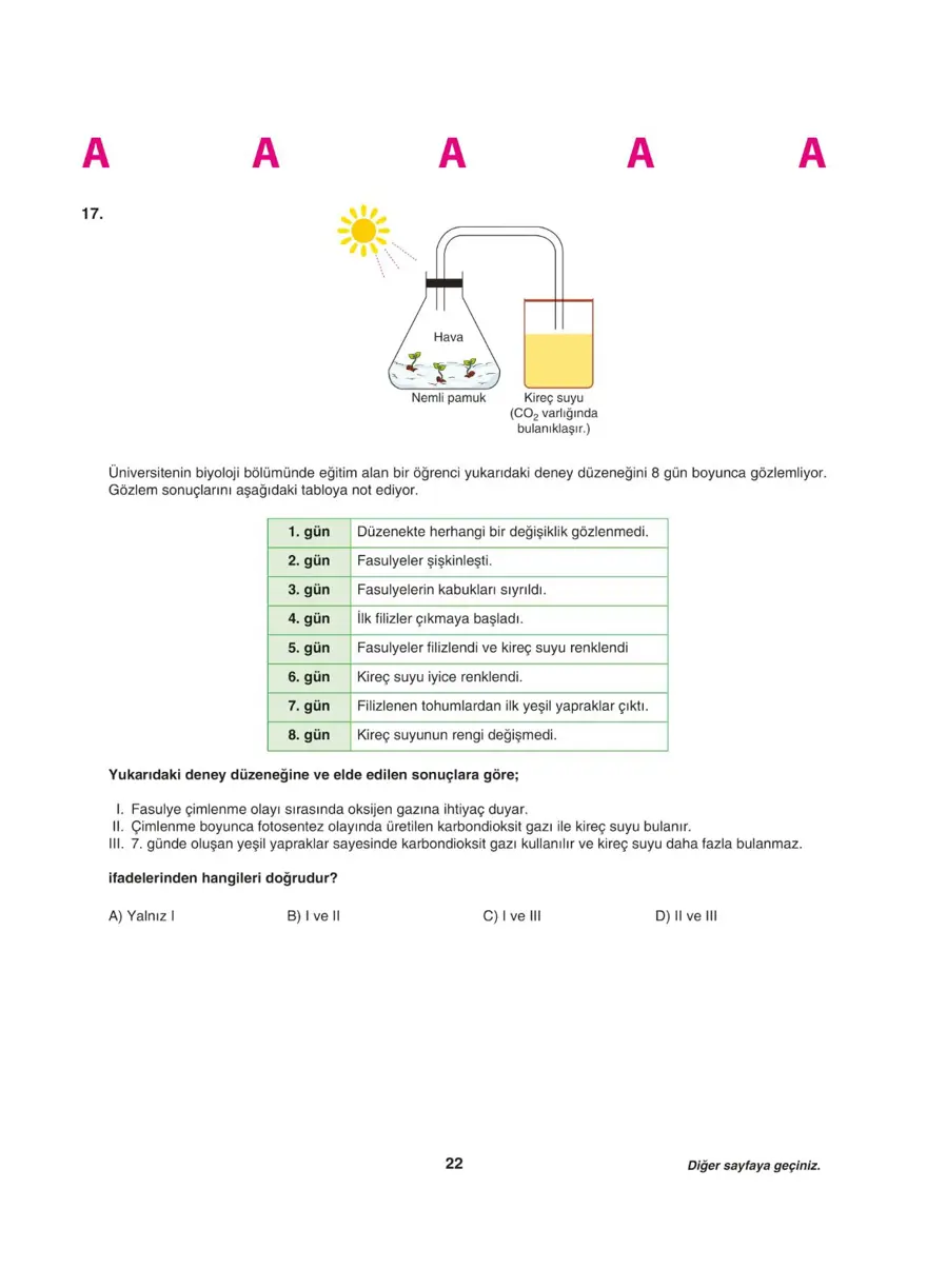 Uğur Okulları LGS deneme sınavı (Sayısal bölüm) 21