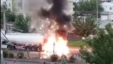 Diyarbakır'da korkunç kaza: Tankere çarptı alev topuna döndü