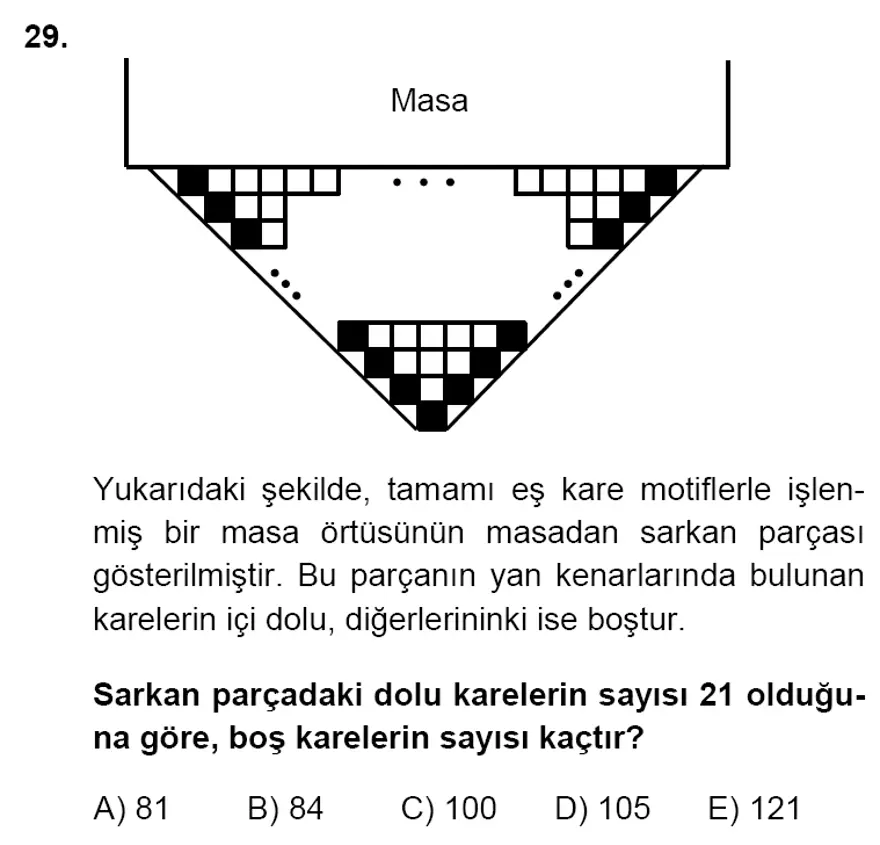 YGS Matematik soruları ve yanıtları 28