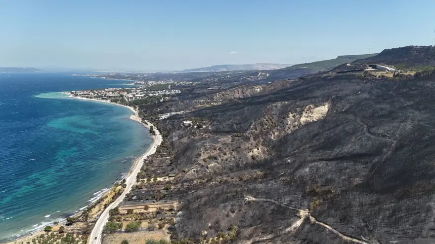 Çanakkale'de geriye bu acı tablo kaldı Çanakkale'de geriye bu acı tablo kaldı