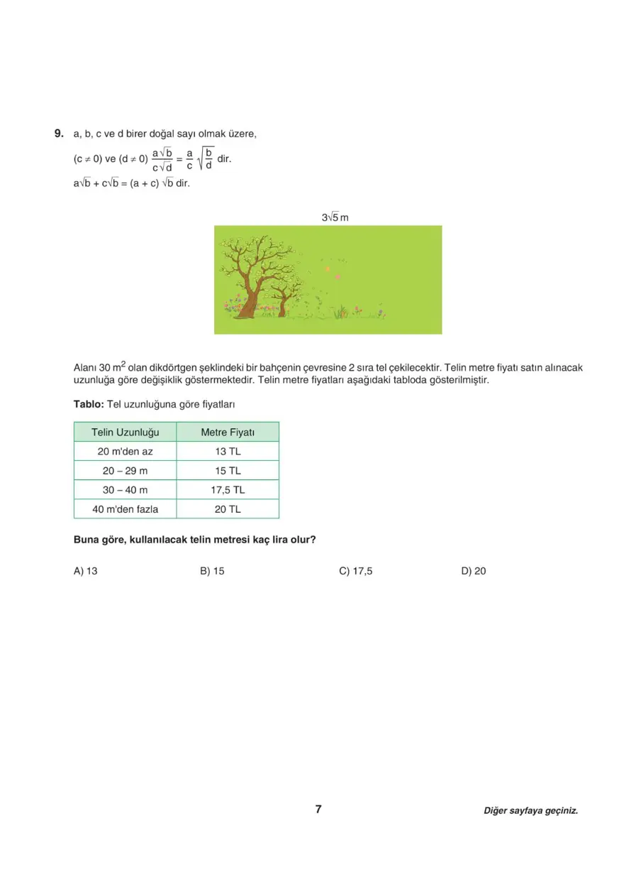 Uğur Okulları LGS-2 sayısal deneme sınavı 6