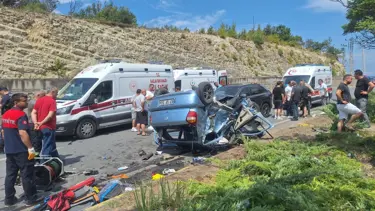 Cip ve otomobilin feci kazası: 1 ölü, 5 yaralı