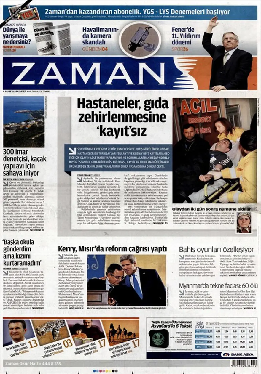 4 Kasım 2013 gazete manşetleri 20