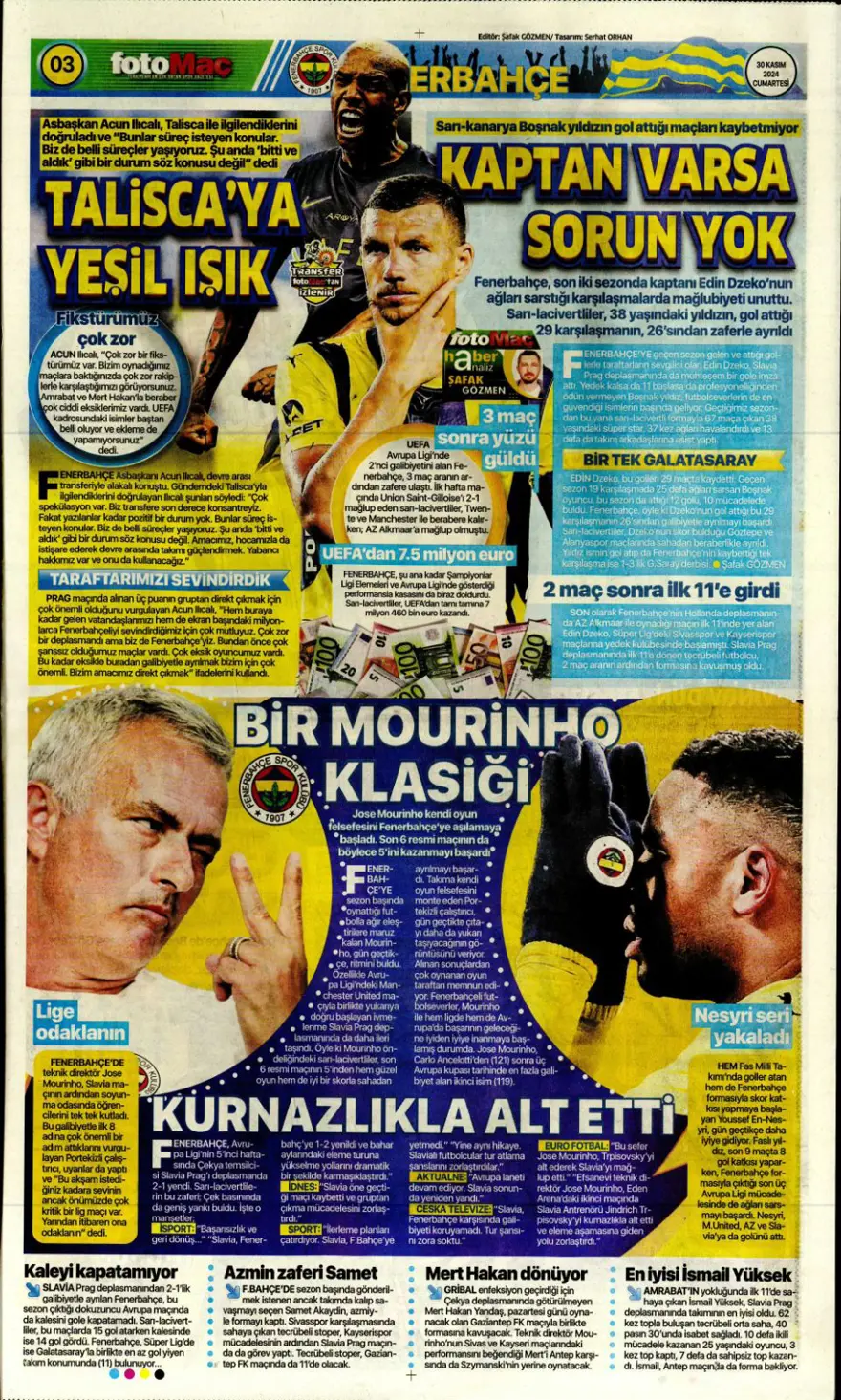 "Yeni başkan, yeni hoca" (30 Kasım 2024 spor manşetleri) 3