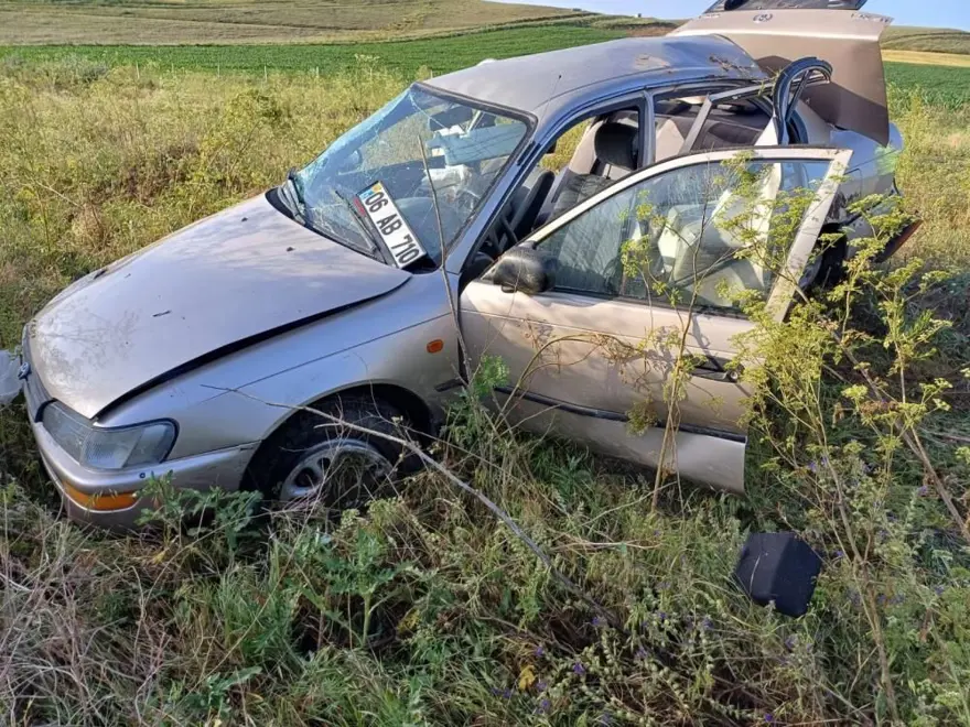 Çorum’da kontrolden çıkan otomobil tarlaya uçtu: 3’ü çocuk 7yaralı 1