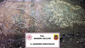 1500 yıllık mozaik, kaçakçılara satılmadan ele geçirildi