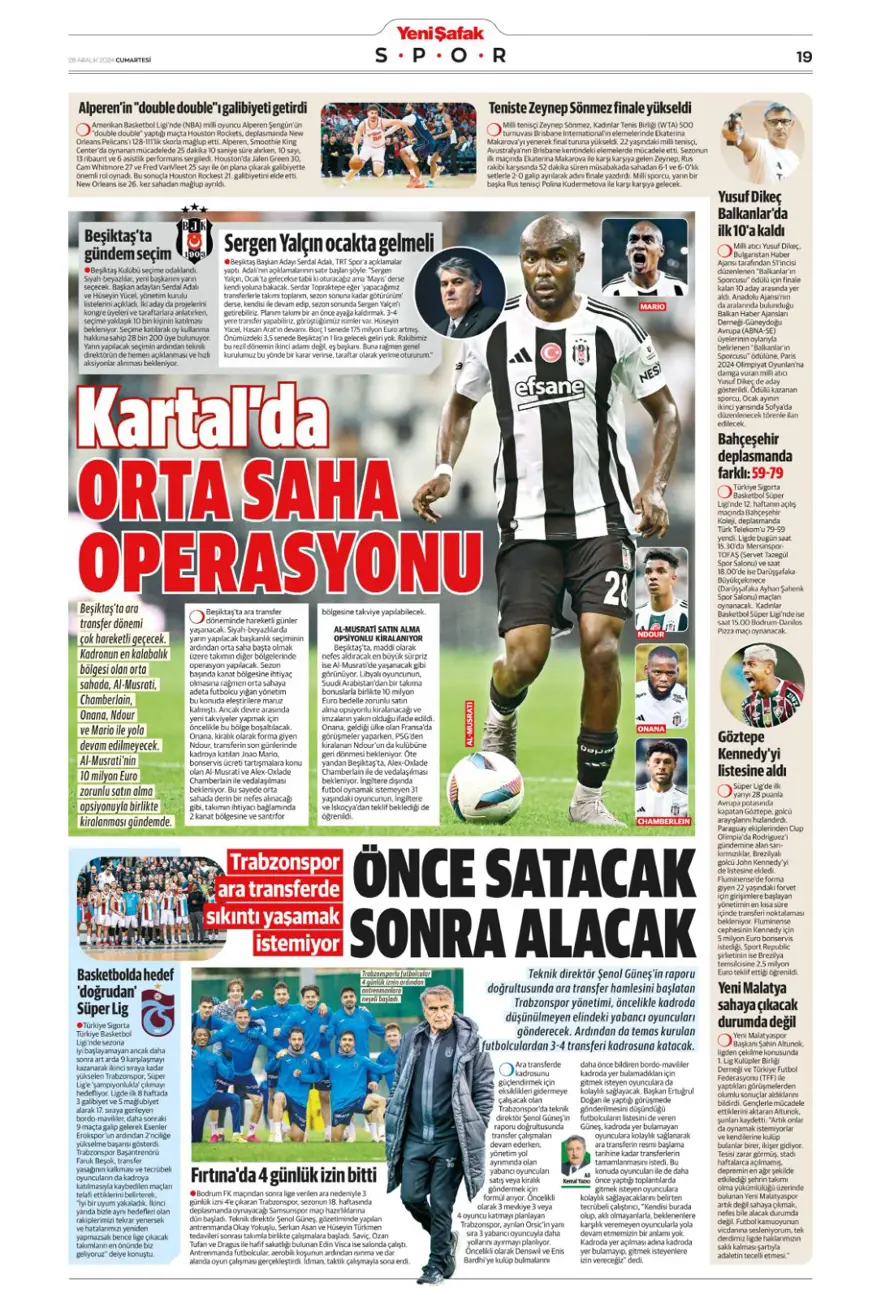 "Richarlison bombası" (28 Aralık 2024 spor manşetleri) 19 "Richarlison bombası" (28 Aralık 2024 spor manşetleri) 19