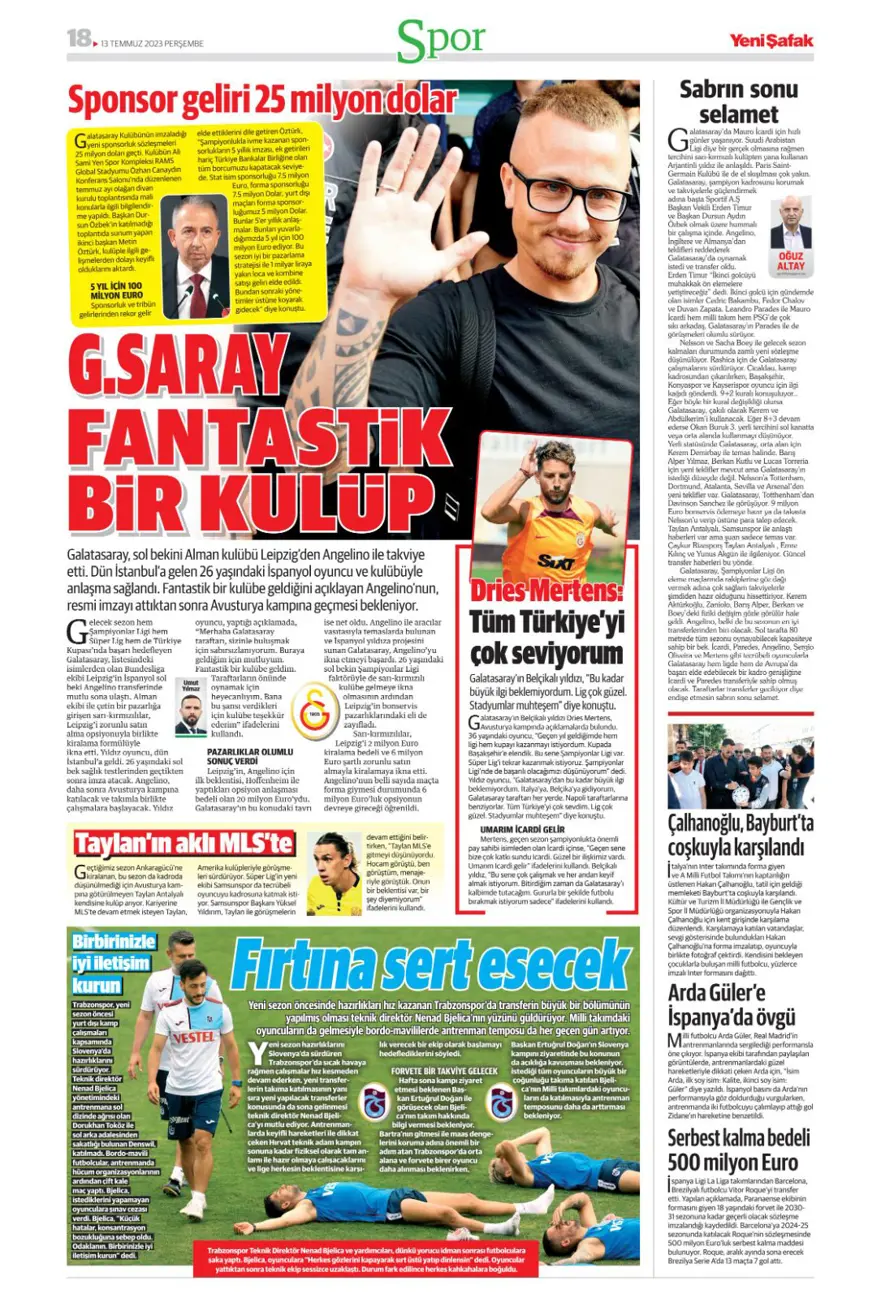 Günün spor manşetleri (13 Temmuz 2023) 14