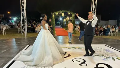 Hatay'a Ganalı gelin: Düğünün tadını böyle çıkardı