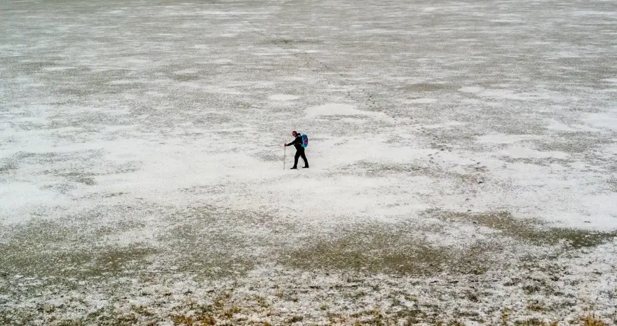 Van'daki Tuz Gölü kuraklık ve aşırı buharlaşma nedeniyle yeniden kurudu 18