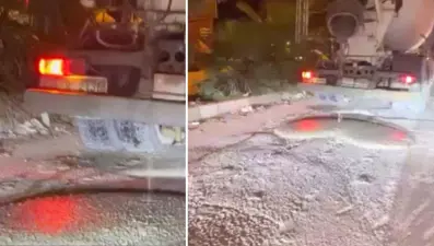 Yola beton döken mikserin sürücüsüne para cezası