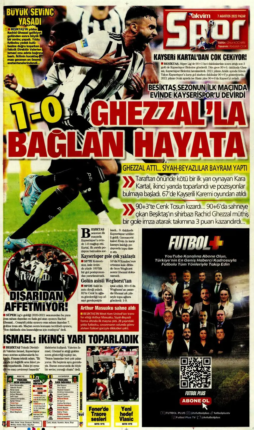 Günün spor manşetleri (7 Ağustos 2022) 20