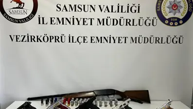 Samsun'da 6 ruhsatsız silah ele geçirildi