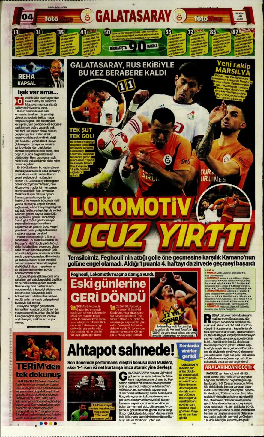 Günün spor manşetleri (5 Kasım 2021) 23