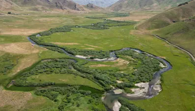 Şırnak’ta dev menderesler havadan görüntülendi
