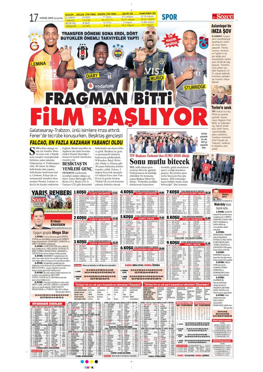 Günün spor manşetleri (04 Eylül 2019) 11