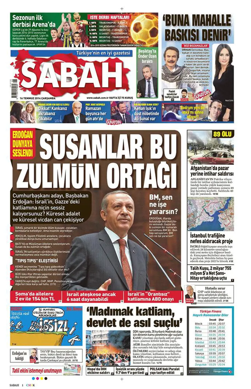 Günün gazete manşetleri - 16 Temmuz 2014 9 Günün gazete manşetleri - 16 Temmuz 2014 9