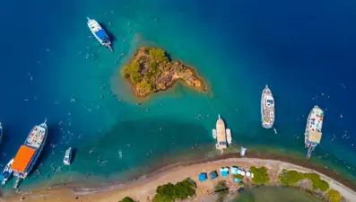 Mavi turun adresi Göcek yabancı turistlerle hareketlendi