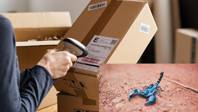 7 bin kilometre uzaktan gelen paketten akrep çıktı: Kadın hastanelik oldu!