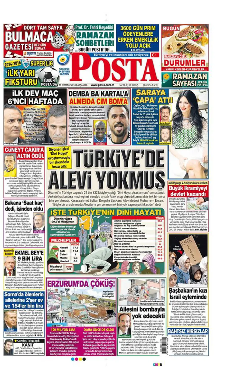 Günün gazete manşetleri - 16 Temmuz 2014 7 Günün gazete manşetleri - 16 Temmuz 2014 7