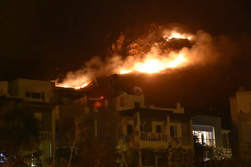 Bodrum'da yangın 