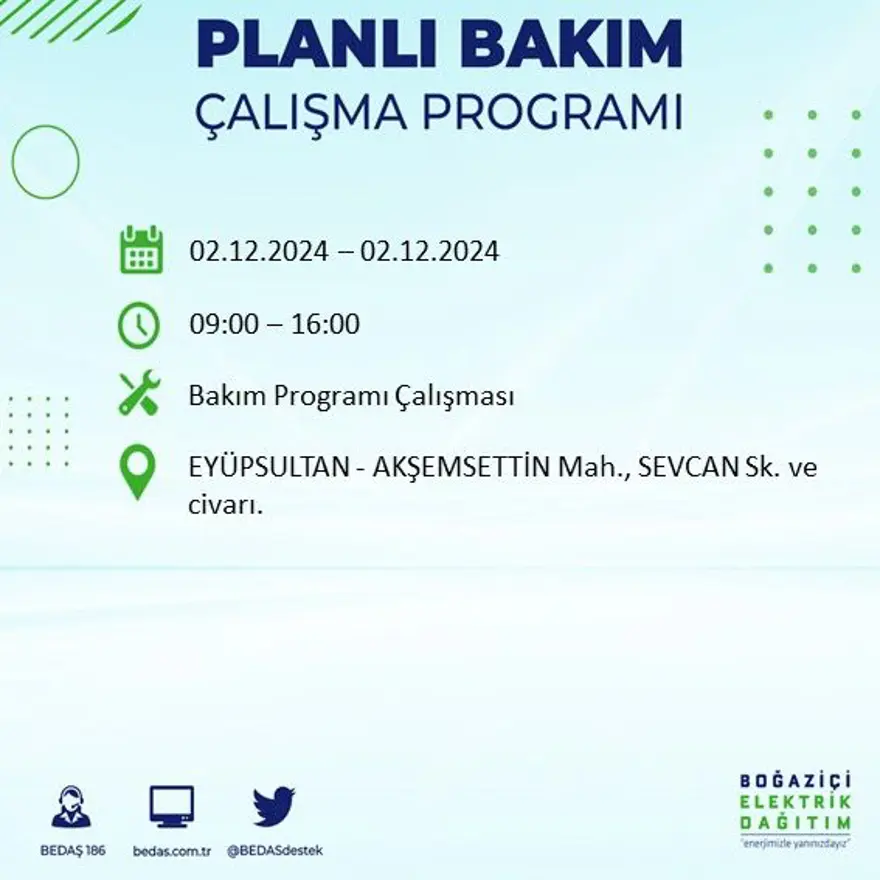 İstanbul'un 20 ilçesinde elektrik kesintisi: Elektrikler ne zaman gelecek? BEDAŞ 2 Aralık kesinti programını paylaştı 17 İstanbul'un 20 ilçesinde elektrik kesintisi: Elektrikler ne zaman gelecek? BEDAŞ 2 Aralık kesinti programını paylaştı 17