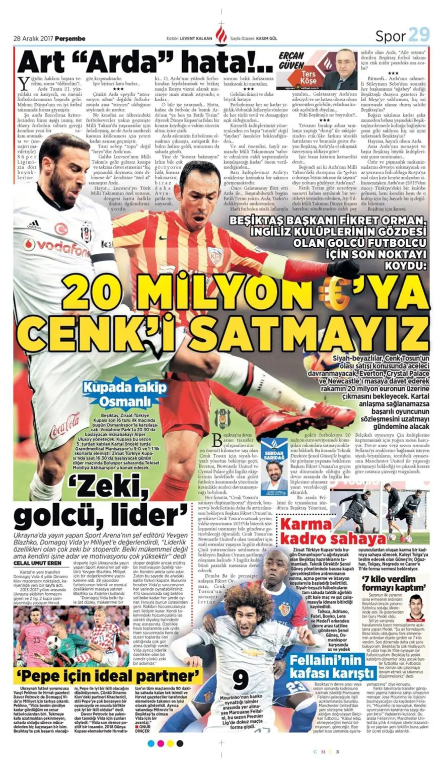 Günün spor gazeteleri (28 Aralık 2017) 15