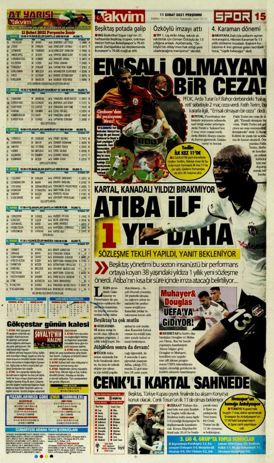 Günün spor manşetleri (11 Şubat 2021) 13