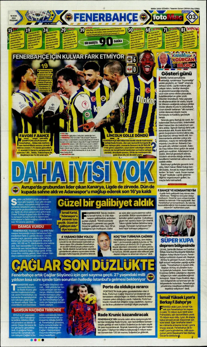 "Aslan'dan Mangala harekatı" (18 Ocak 2024 spor manşetleri) 3 "Aslan'dan Mangala harekatı" (18 Ocak 2024 spor manşetleri) 3