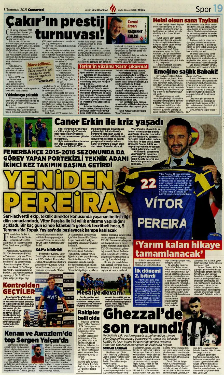 Günün spor manşetleri (3 Temmuz 2021) 10