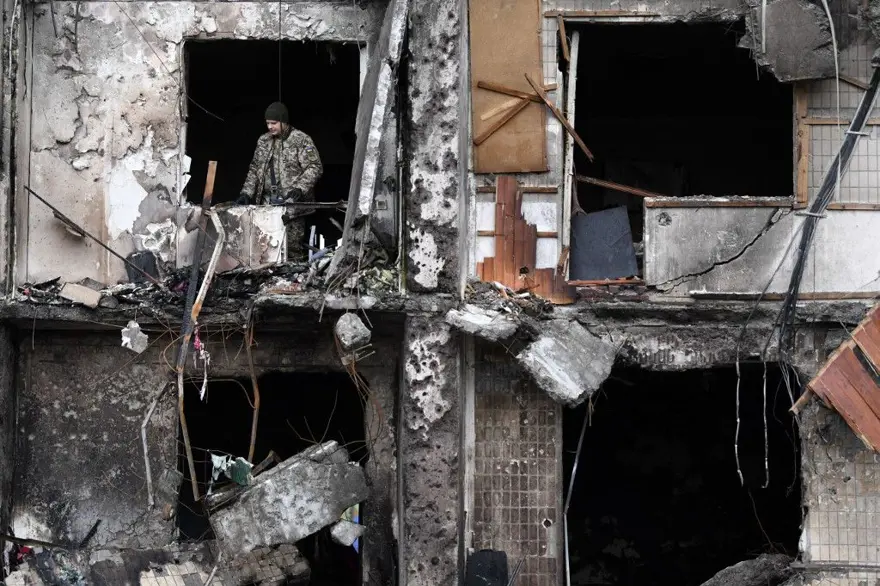 Rusya'nın saldırısının 3. gününde Ukrayna'dan fotoğraflar 16