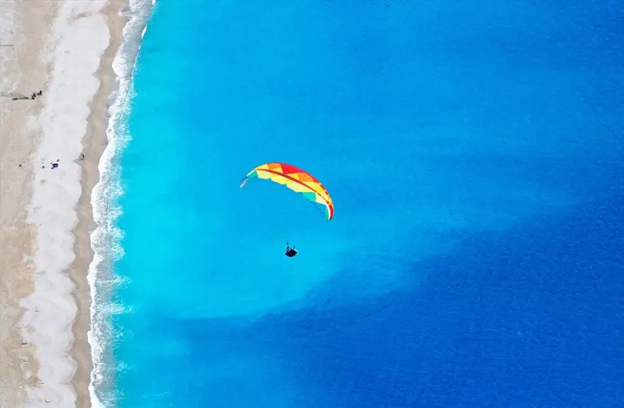Ölüdeniz'in 'renkli aksesuarları' adrenalin tutkunlarına gökyüzünden eşsiz manzaralar sunuyor 4