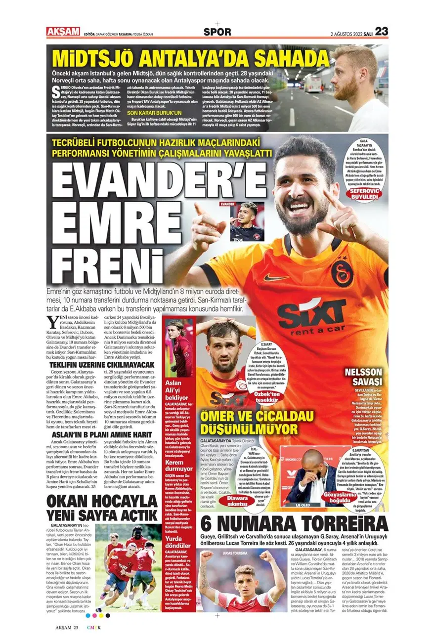 Günün spor manşetleri (2 Ağustos 2022) 16