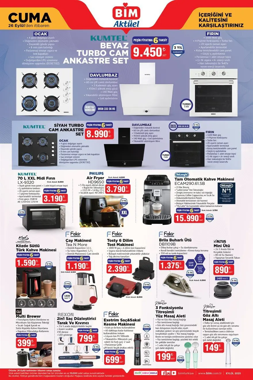 BUGÜN SATIŞTA | BİM aktüel ürünler kataloğu 26 Eylül 2025: LEGO Friends oyuncakları, kahve makinesi, 65 inç televizyon, ankastre set satışa sunuldu 1