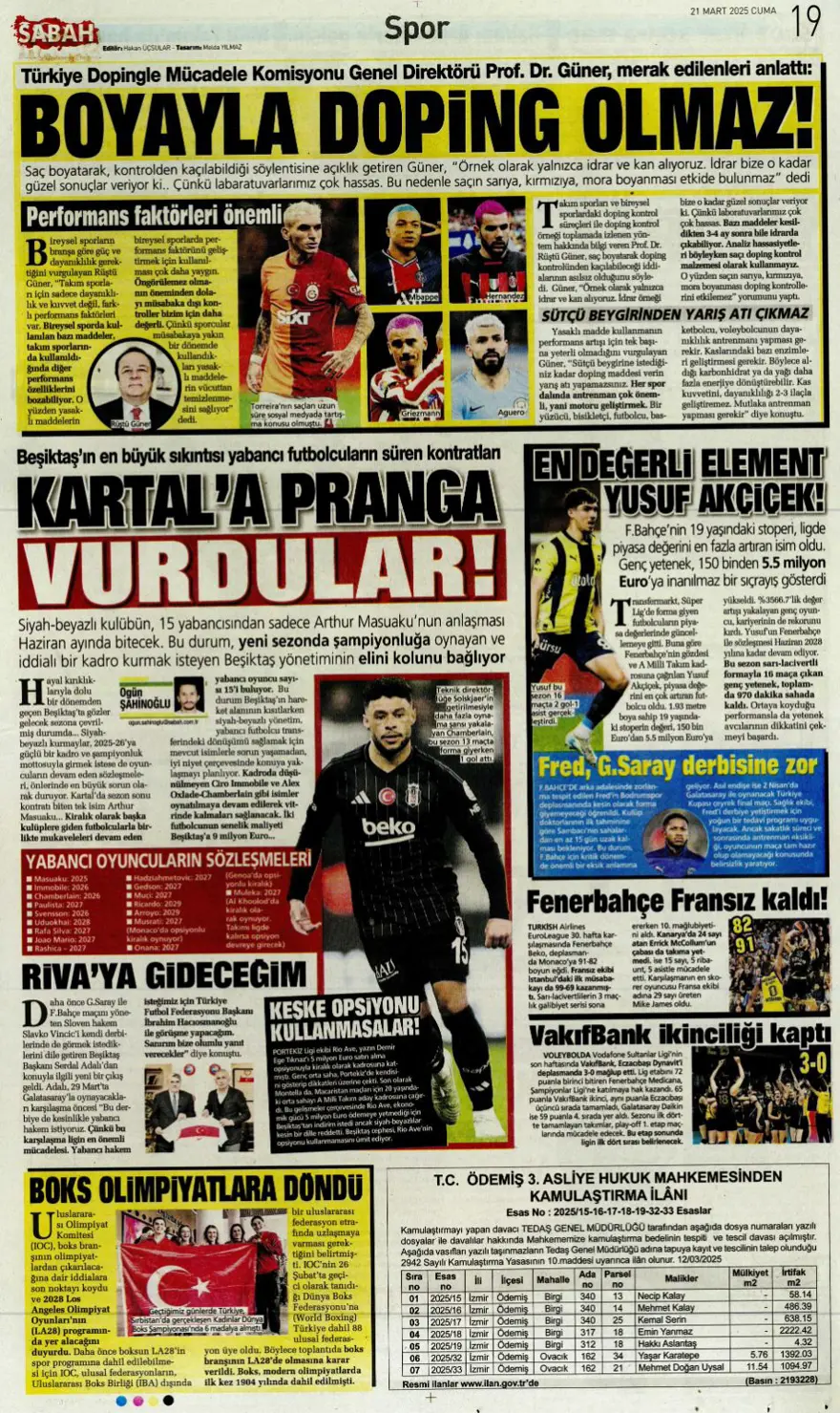 "İşte bizim çocuklar" (21 Mart 2025 spor manşetleri) 6 "İşte bizim çocuklar" (21 Mart 2025 spor manşetleri) 6