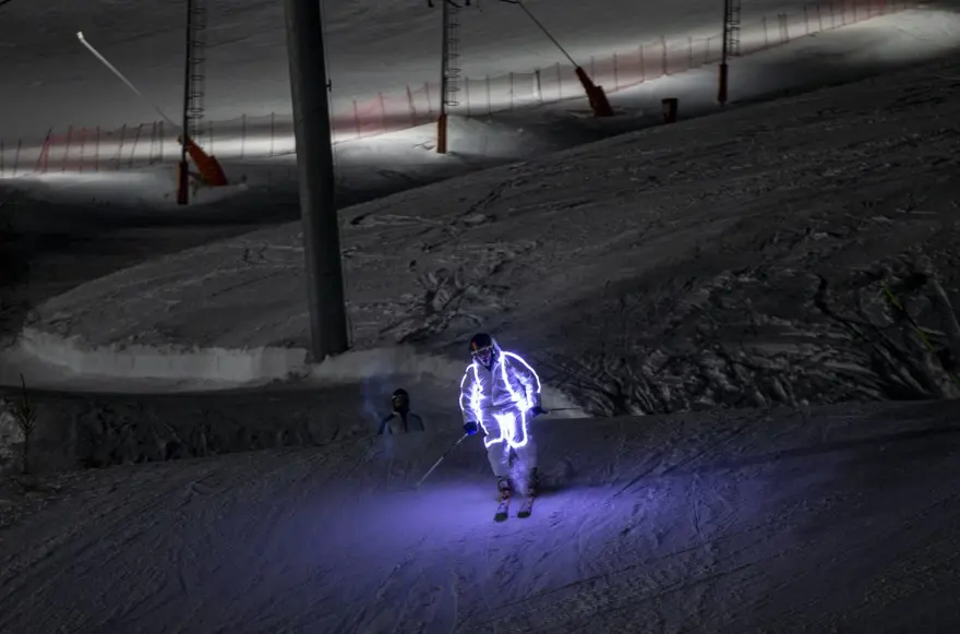 Palandöken'de "gece kayağı" keyfi 16