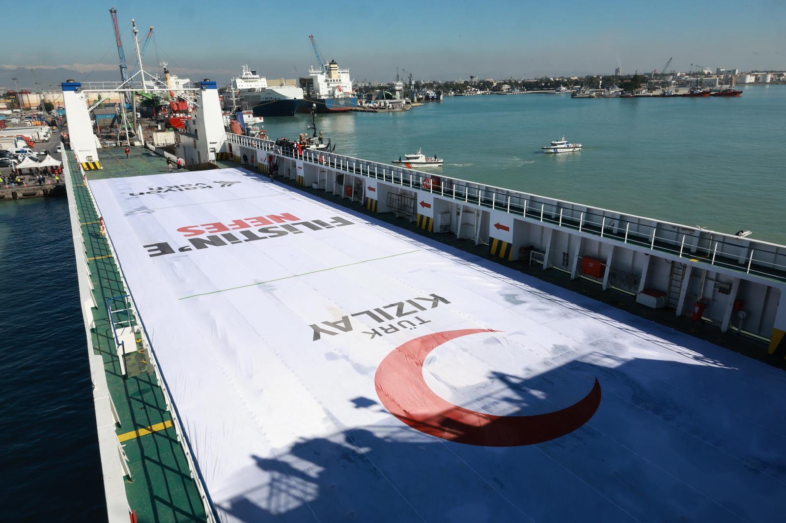 Türk Kızılay, Gazze'ye 21'inci İyilik Gemisi'ni yola çıkardı