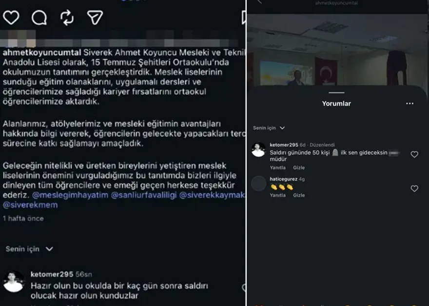 Şanlıurfa'daki okul saldırısında "Hazır olun" diyerek mesaj göndermiş 2 Şanlıurfa'daki okul saldırısında "Hazır olun" diyerek mesaj göndermiş 2