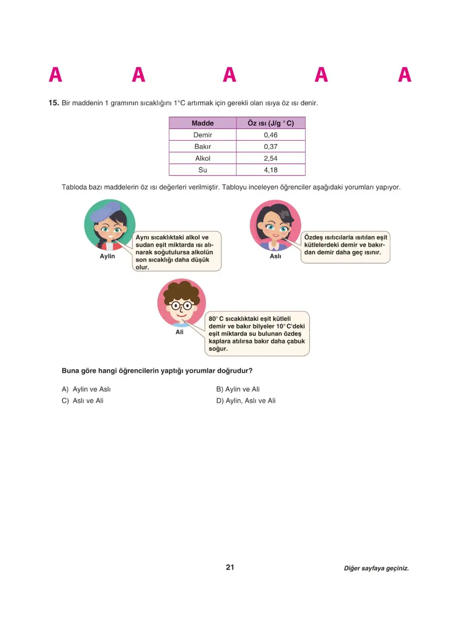 LGS deneme sınavı - Sayısal bölüm 20 LGS deneme sınavı - Sayısal bölüm 20