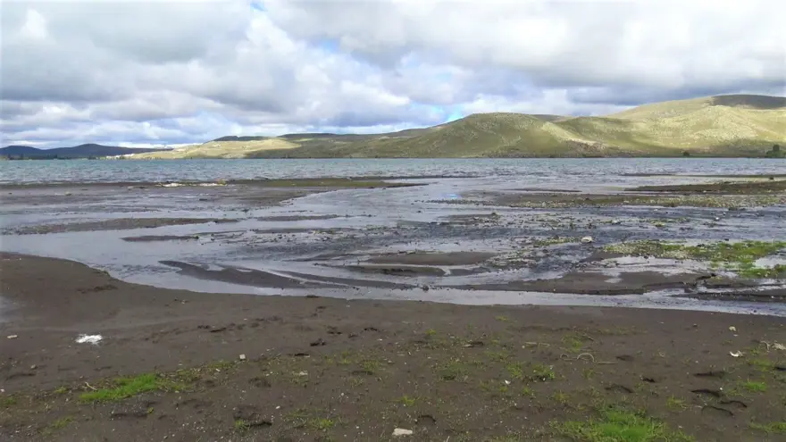 Çıldır Gölü'nde de sular çekildi 1