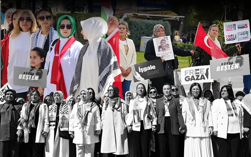 Gazze'ye destek zinciri: Kadınlardan 81 ilde "Sessiz Çığlık" 