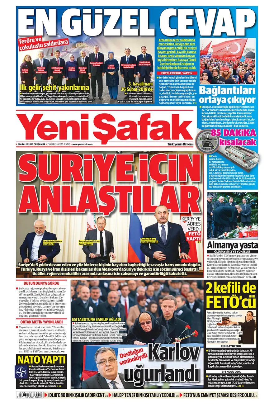 Günün gazete manşetleri - 21 Aralık 2016 16